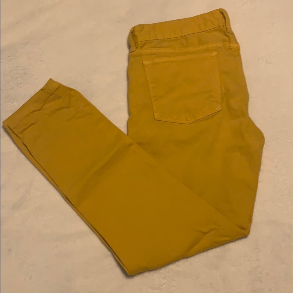 Mustard Jcrew Toothpick Jeans